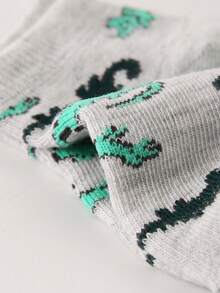 5/12 双儿童/男孩/女孩袜子，校园/学校袜子，带有足球/汽车/恐龙图案，透气柔软休闲舒适运动袜，适合日常穿着、礼物、返校、运动、课堂、新学期、学生，多种颜色和图案 - 彩色 - 查看 5