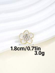 3pcs/Pack Luxury Floral Rhinestone Embedded Metal Buttons, Suitable For Coats, Shirts, Sweaters, Jackets, Versatile Decorative Buttons For Scarves, Shoes, Hats, Gift Boxes, DIY Jewelry Accessories