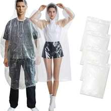 10/20/30 piezas Ponchos de lluvia reutilizables, capas de lluvia con capucha para hombres y mujeres adultos, paquete familiar, esencial para acampar, viajar, festivales