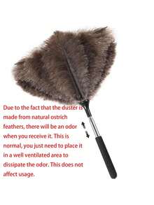 Plumero extensible reutilizable - Herramientas de limpieza con plumero extensible y ajustable para limpiar techos, persianas, muebles y coches - Gris Oscuro - Ver 4