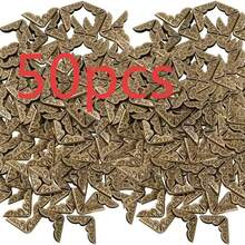 100 Stücke Metalleckenprotektoren, vintage Bucheckenschutz dekorative Taschenbuchkantenschützer für Fotoalbum, Notizbuch, Sammelalbum, Speisekarte, Aktenordner