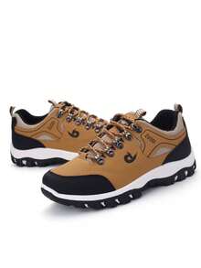 Men Hiking Shoes Waterproof Non-Slip Sport Shoes Casual Running Camping Shoes Outdoor Sneakers For Men - 黃色 - 查看 5
