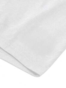 Men's T-Shirt With Front Print In Beige, Oversized Modeling, Give Me A Modern Casual Look - 白色 - 查看 3