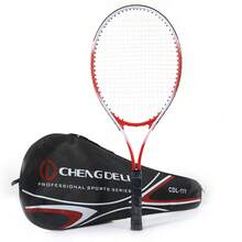 1pc Adult Tennis Racket, Aluminum Alloy Material, Durable, High Elasticity, Suitable For Family Matches, Training, And Entertainment - Random Color - View 5