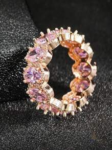 MOONSO 1 Stück eleganter und luxuriöser ovaler Design Strass Ring für Hochzeit/Jahrestag Feier für Frauen R4574
