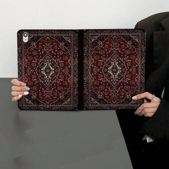 书本式平板电脑保护套，兼容 iPad 第 10 代，适用于 iPad Air (M2)/iPad Pro (M4)/Air4/5/6/Pro10.5/2022/2021/2024/12.9/Mini7/2019/Air M3/A16 2025 - 兼容 Galaxy Tab S9 FE/S8 Plus/S7/S10 -