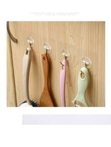 10 个粘性挂钩，强力粘墙钩，无损坏，无需钻孔，透明挂钩，适用于厨房 - 彩色 - 查看 7