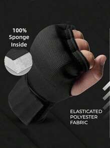 Bandages de boxe avec doublure en éponge, longues sangles pour poignet pour hommes, femmes et jeunes. Protection rembourrée élastique pour le sport, l'entraînement, le Muay Thaï, le MMA, le kick-boxing, les arts martiaux et les entraînements de frappe
