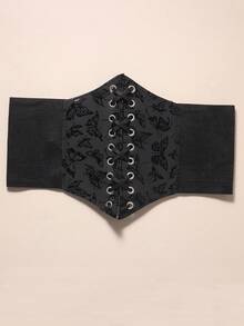 1pc Corset Waist Belt For Women, Wide Elastic Tie Waspie Belt For Dresses Halloween Waist Trainer Accessories For Ladies For Dress Western Cowboy Cowgirl Country Wear Vintage Women Corset Belt For Dress,Waist Trainer Waist-Shaping For Waist Slimming And Tummy Control