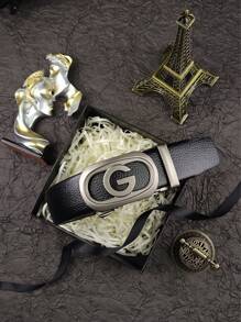 1 条男士休闲高端皮带，字母扣设计，长度 120 厘米，低调奢华，秋季、万圣节聚会上吸引异性的绝佳配饰 - 彩色 - 查看 2