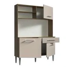 Mueble de Cocina Compacto 120cm Life Madesa Color Marron y Crema - Marrón y Crema - Ver 5