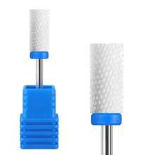 Set de 5 piezas de brocas de cerámica azul para taladro de uñas, vástago de 3/32 pulgadas, kit de lima eléctrica de manicura y pedicura, adecuado para pulir uñas de gel, incluye herramientas de salón para callosidades - Multicolor - Ver 3