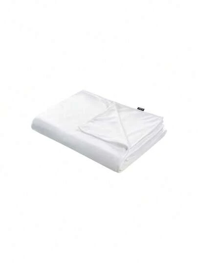 Beliani Gewichtsdeckenbezug weiß 120 x 180 cm RHEA