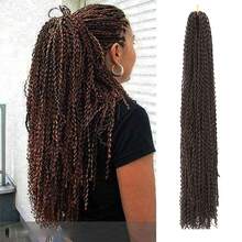 长款波浪卷曲微型ZIZI盒式辫子，扭曲高端合成钩编波浪微型非洲小3S盒式辫子，适合女性和女孩 - 彩色 - 查看 18