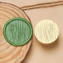 1 Pc, Cute Texture Series Wax Stamp Head, Removable Wax Stamp Head For Footprints/Grids/Leaves, Suitable For Envelope Letter/Invitation Letter/Party/DIY Craft Stamp Decoration/Gift Decoration/Various Holiday Gifts,For School Supplies,Back To School