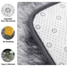 Soft Shag Area Rugs For Living Room, Fluffy Shaggy Rugs For Bedroom, Luxury Modern Plush Carpet For Dorm, Apartment, Indoor Home Decor, Upgrade Non-Slip Cozy Accent Rug For Floor Protection And Style, Room Decor. - Tie Dye-Dark Grey - View 10