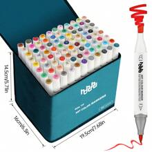 88/168 Colors Alcohol Based Markers, Fine & Broad Dual Tip Permanent Artist Art Markers Sketch Markers For Adult Kid Coloring Book, Illustration Highlighting And Underlining