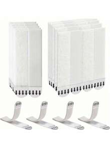 48/24pcs Heavy-Duty Polyamide Picture Hanging Strips, Non-Destructive Adhesive Hanging Rings, Suitable For Drywall, Perfect For Photos And Christmas Decorations, Ideal For The Holiday Season, No-Drill Picture Hanging Strips, Double-Sided Removable Wall Hooks, Suitable For Frames And Artwork