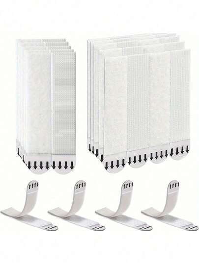 48/24 piezas Tiras para colgar cuadros de poliamida resistente, anillos adhesivos no destructivos para colgar, adecuados para paredes de yeso, perfectos para fotos y decoraciones del Día de San Valentín, ideales para la temporada navideña, tiras para colgar cuadros sin taladrar, ganchos de pared extraíbles de doble cara, adecuados para marcos y obras de arte