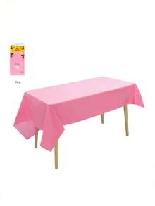 1 pieza Mantel de mesa impermeable, resistente al aceite y al calor, grueso de PE, antiman chas, fácil de limpiar, apto para uso en interiores y picnics al aire libre - Multicolor - Ver 8