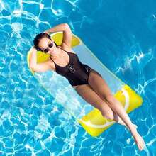 1 Stück aufblasbarer fruchtförmiger Poolschwimmer, Erwachsenen Sommer Schwimmbad und Strandliege, Party Essentiell und perfektes Sommer Geschenk, multifunktionales Poolschwimmbett für Erwachsenen Urlaubs Spaß und Entspannung, Strandaccessoires - Verschiedenfarbig - Übersicht 6