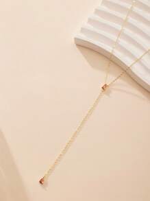 1 buc colier cu pandantiv din zirconiu colorat în formă de Y din argint 925, design minimalist, lanț de claviculă delicat, accesoriu elegant și strălucitor, potrivit pentru femei, ținute de Ziua Îndrăgostiților și diverse ocazii