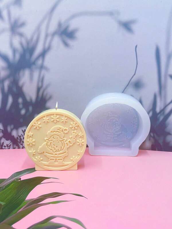 1 Pc Christmas Candle Shaped Silicone Mold