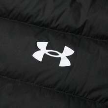 Under Armour Áo khoác cổ đứng nhẹ, lót bông, unisex, kiểu dáng thể thao thường ngày, ấm áp, có lớp đệm (90% lông vũ trắng). - màu đen - Xem 2