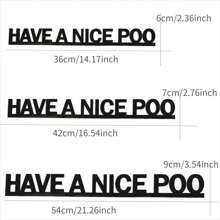 1 bucată decor metalic pentru perete - semn de ușă "Have A Nice Poo", artă inspirațională pentru perete din lemn, decor rezistent la pete, design grafic modern, cu suport adeziv pentru intrare, dormitor, baie
