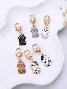 1pc Cat Keychain Pet Key Ring Animal Key Chains Souvenir Gifts For Women Men Cay Keys DIY Handmade Jewelry