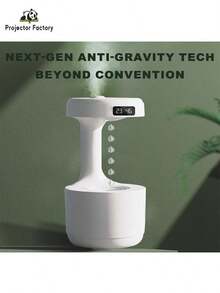 LIPETY 800ML Anti-Gravity Water Humidifier,Air Purifier, Drop Humidifier 2 Mode 4H Power Off Protection Suspended Water Drop Ultrasonic Cold Fog Machine Holiday Humidifiers For Bedroom (White) - White - View 4