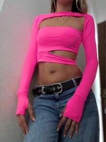 Simple Asymmetrical Cut Out Top Winter
