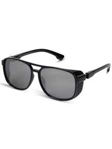 Alok Sunglasses Side Protection Steampunk Zoe Sol Masculine - Silver - View 2