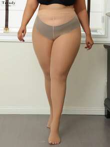 [DazzleLegs] Rajstopy damskie 80D Magic Sculpt Plus Size, mikroprześwitujące rajstopy o wysokiej elastyczności, w kolorze skóry, uniwersalne i trwałe, odpowiednie do strojów świątecznych i halloweenowych, na wiosnę i jesień, przytulne - Morela - Zobacz 8