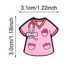 12 SZTUK/ZESTAW Piękne Pielęgniarki Dzień PCV Buty Charms Różowy Pielęgniarski Kapelusz Pielęgniarski Pielęgniarski Mundur Kokarda Wzór Kreskówkowy Akcesoria Do Butów Personel Medyczny Pielęgniarki Dzień Prezenty