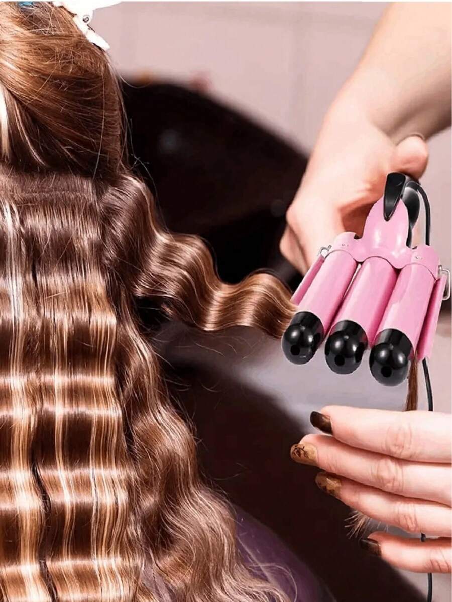 Rizador de tres cilindros,Rizador de huevos, temperatura ajustable - Dorado - Ver 1