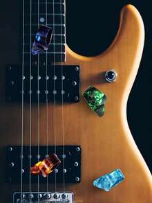 6 Pieces Thumb Picks Set, Including Celluloid Guitar Thumb Picks, Thumb Finger Picks Adjustable Bass Picks For Guitar, Banjos And Other Instruments, For Christmas Gift Ideas, Holiday Season - Multicolor - View 4