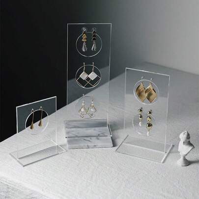1 pieza Organizador de joyas de acrílico, diseño sencillo para aretes, accesorios, props de fotografía de joyas