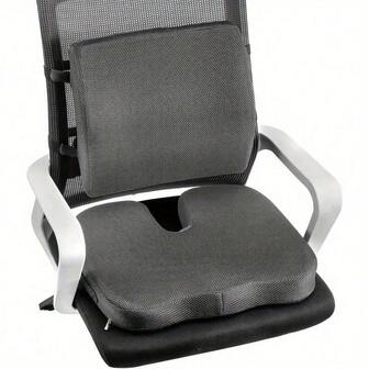 Support Pillow And Seat Cushion, Ergonomic Coccyx Cushion, Back Support, Lumbar Support Cushions To Relieve Sciatica And Back Pain For Gaming, Car Seat Cushion, Chair Pad