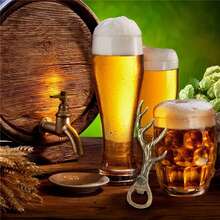 1pc Gold Deer Antler Bottle Opener, Creative Bottle Opener With Deer Antler Design, Suitable For Household Gatherings, Bars And Restaurants - Multicolor - View 5