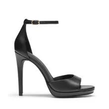 Women Sexy High Stilettos Heeled Sandals Ankle Strap Open Toe Party Summer Sandals, Fashion Dress Shoes Wedding Bridal Pumps Sandals - 黑色/PU - 查看 5