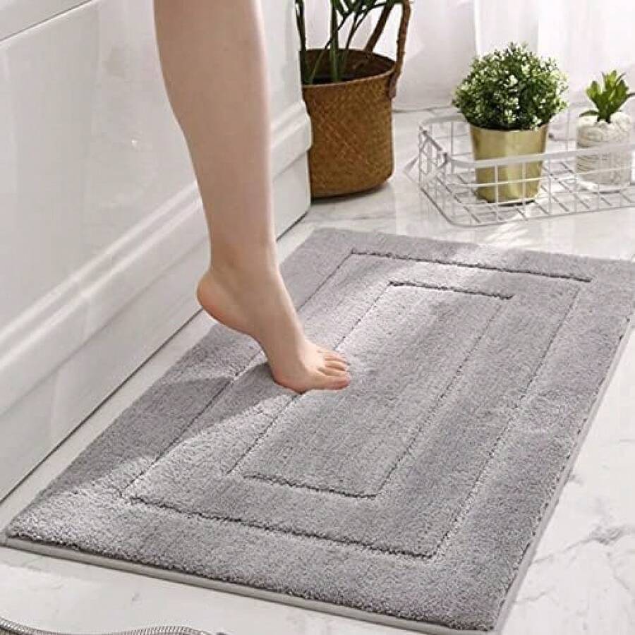 GRANNY SAYS Gray Bathroom Rugs, Bath Mats For Bathroom Non-Slip, Super Soft And Water Absorbent, Microfiber Bath Rugs, Machine Wash Dry, Bath Rugs For Floor, Tub And Shower, 16" X 24" - Lavender - View 1