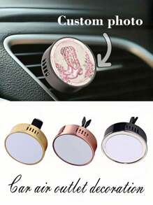 Customized Car Photo Air Vent Clamp, Suitable For Vehicle Interior Decor And Gifts