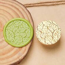 1 Pc, Cute Texture Series Wax Stamp Head, Removable Wax Stamp Head For Footprints/Grids/Leaves, Suitable For Envelope Letter/Invitation Letter/Party/DIY Craft Stamp Decoration/Gift Decoration/Various Holiday Gifts,For School Supplies,Back To School