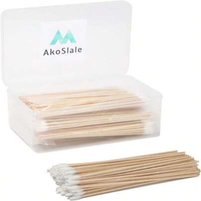 AkoSlale Dog Ear Cleaner Q Tips, 200pcs 6-Inch Long Cotton Swabs For Dogs -  Qtips For Ear Cleaning, Infection Treatment, Wax Removal &Amp; Pet Care