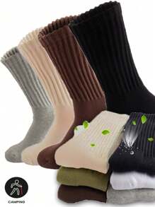6 Stücke einfarbige Kniestrümpfe, Socken in Knielänge