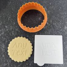 Ștampilă personalizată pentru biscuiți, Halloween și Crăciun, în relief, design 3D, pentru decorarea torturilor de bucătărie, instrumente de tăiere DIY, șablon pentru tort de zahăr, șablon de nuntă, lut moale, bomboane în relief, nume, tort, lucrat manual