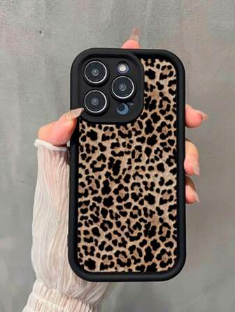 Nieuwe antislip iPhone-hoes met luipaardpatroon en lensbescherming voor iPhone 11, 12, 13, 14, 15, 16 Pro Max