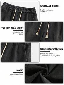 Men's Denim Casual Shorts Comfortable Style Suitable For Casual Wear - 黑色 - 查看 5