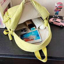 1 件灯芯绒复古背包，涤纶衬里文件袋，多巴胺拉链文具收纳，文化袋，便携式旅行收纳袋，女包，夏季包，度假包，化妆包，钱包，书包，学习用品配件